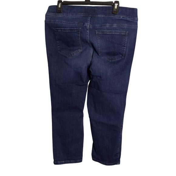 Torrid Sz 1 Lean Jeans 14 16 1X Womens Crop Super Soft Denim Blue Stretch Capri - Picture 7 of 11